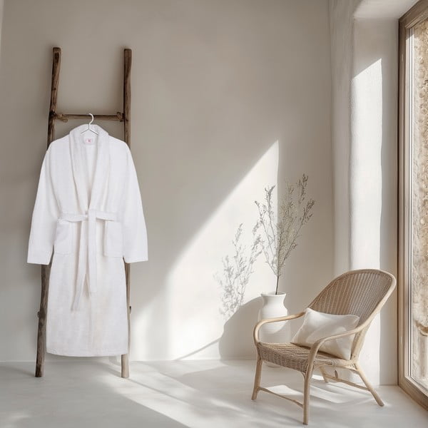 Fehér pamut fürdőköpeny XS/S Terry – HIP-image-1