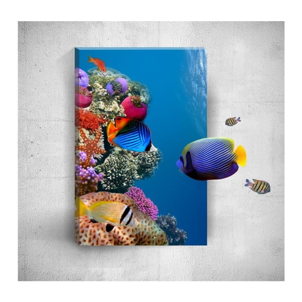Underwater Fish 3D fali kép, 40 x 60 cm - Mosticx