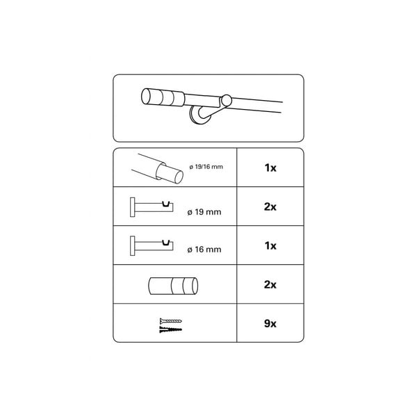 Fém bővíthető függönykarnis 120 - 210 cm Kreta - Gardinia-image-4