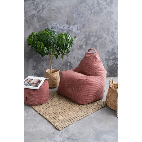 Sötétbarna kordbársony babzsákfotel Play Amuse – SLOWDOWN-image-1