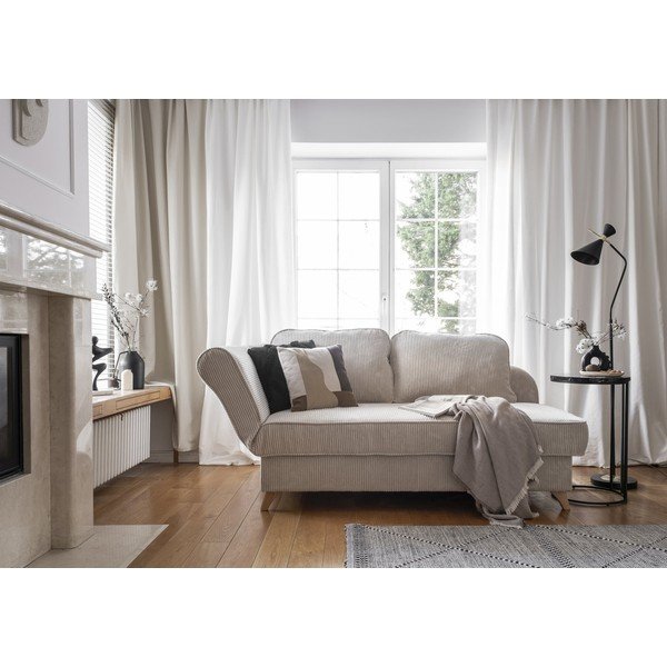 Bézs kordbársony heverő (bal oldali) Chic Charlotte – Miuform-image-2