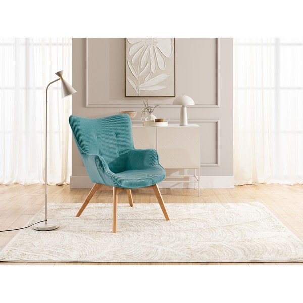 Türkiz kordbársony fotel Niko – Ropez-image-4