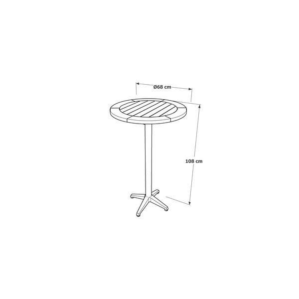 Alumínium kerek kerti étkezőasztal ø 68 cm Spring – Ezeis-image-2