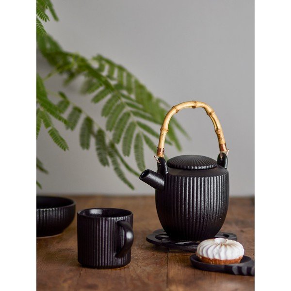 Fekete kőedény teáskanna 850 ml Neri – Bloomingville-image-1