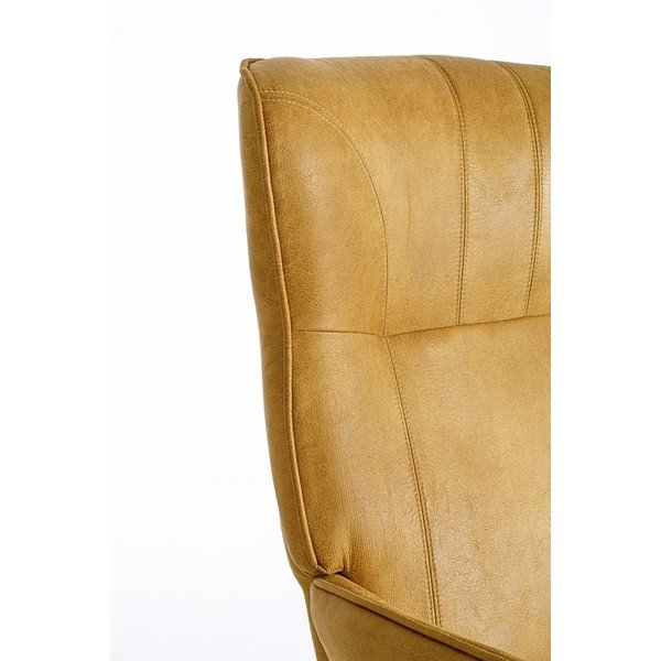 Mustársárga bőrutánzat fotel Nasira – Bizzotto-image-1