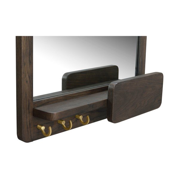 Fali tükör polccal és fa kerettel 45x60 cm Inverness - Rowico-image-3