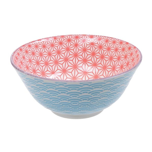Star kék-pirod porcelántálka, ø 15,2 cm - Tokyo Design Studio