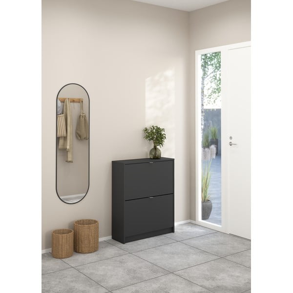 Szürke billenő ajtós cipőtartó Shoes – Tvilum-image-1