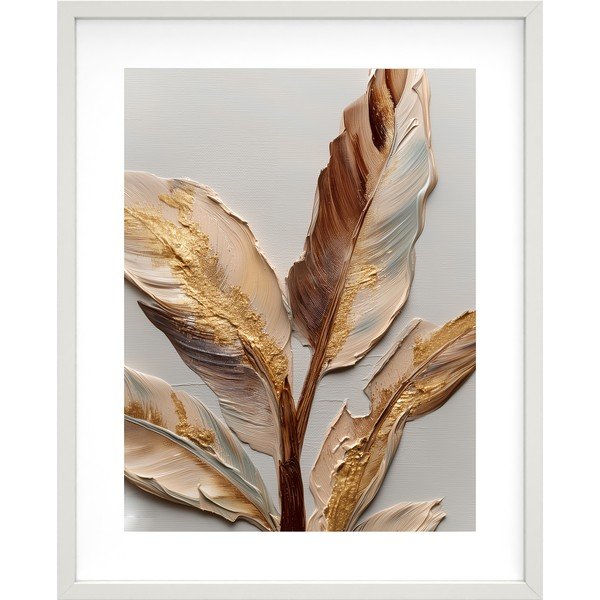 Nyomtatott keretezett kép 40x50 cm Golden Strelitzia – Styler