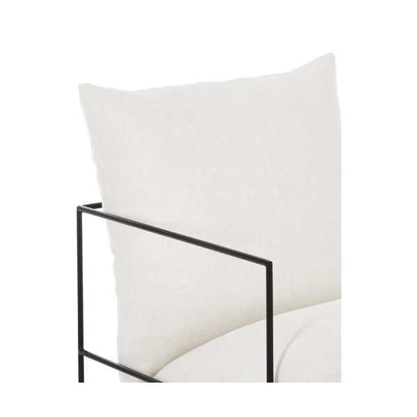 Fehér fotel fém vázzal Wayne - Westwing Collection-image-4