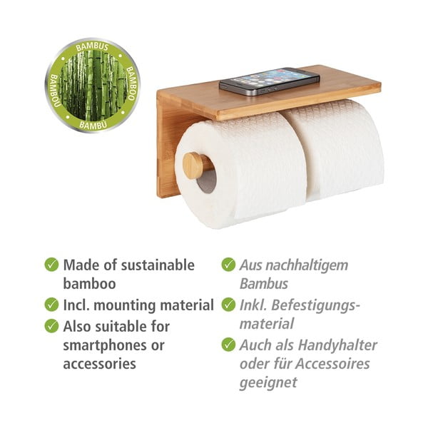 Fali bambusz WC-papír tartó Duo Bambusa – Wenko-image-4
