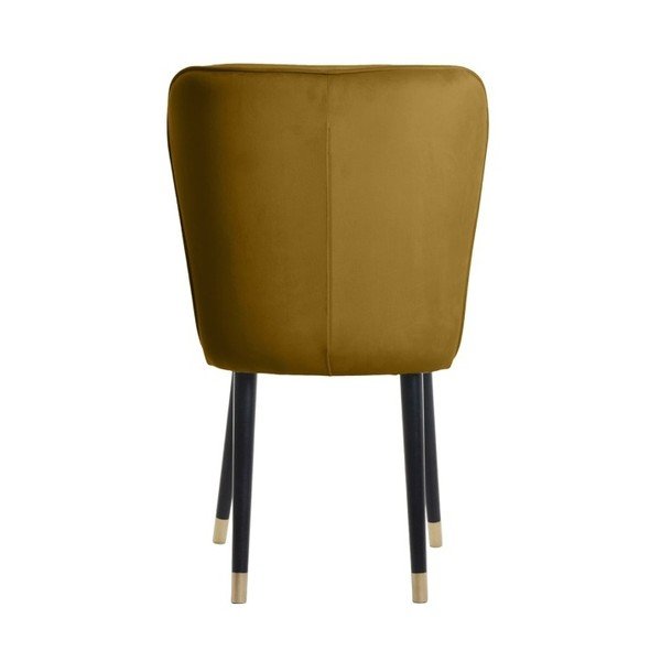 Odette French Velvet mustárbarna étkezőszék aranyszínű részletekkel - JohnsonStyle-image-4