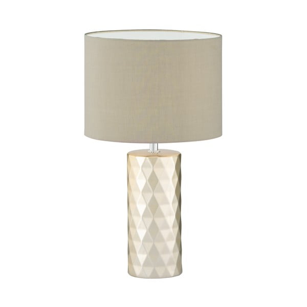 Bézs asztali lámpa textil búrával (magasság 43 cm) Abo – Fischer & Honsel