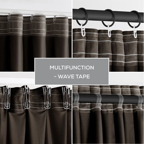 Barna bársony dimout (részleges sötétítő) függöny 140x270 cm – Restilo-image-4