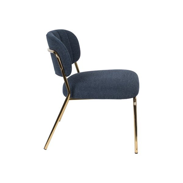 Sötétkék fotel Jolien – White Label-image-3