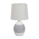 Világosszürke asztali lámpa textil búrával (magasság 35 cm) Ambon – Candellux Lighting