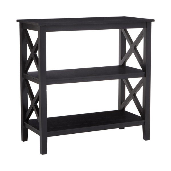 Fekete borovi fenyő polcos állvány 40x81x81 cm Heritage – Premier Housewares