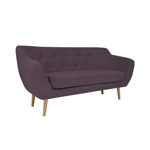 Sicile mustársárga 2 személyes kanapé világos lábakkal - Mazzini Sofas-image-3