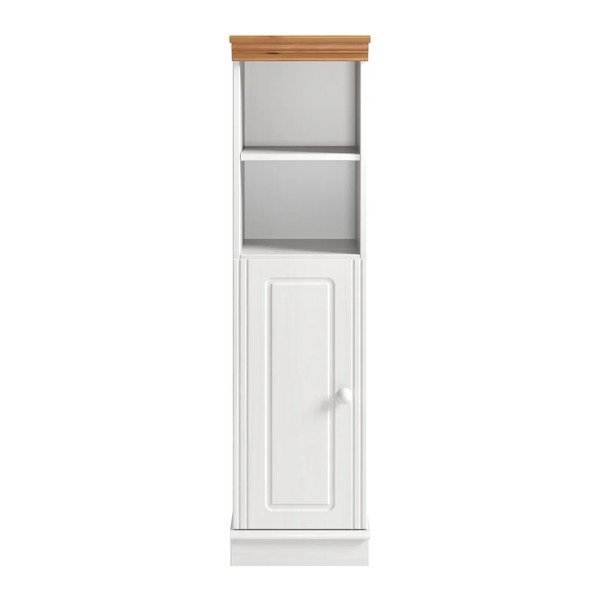 Fehér borovi fenyő magas-keskeny fürdőszoba szekrény 30,5x115,5 cm Anita – Støraa