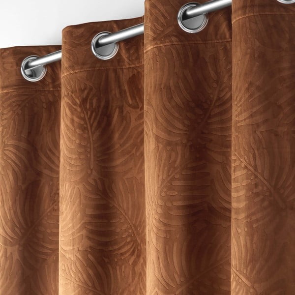 Barna bársony függöny 140x240 cm Analia – douceur d'intérieur-image-1