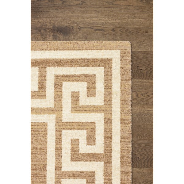 Világosbarna gyapjú szőnyeg 133x180 cm Cesar – Agnella-image-3