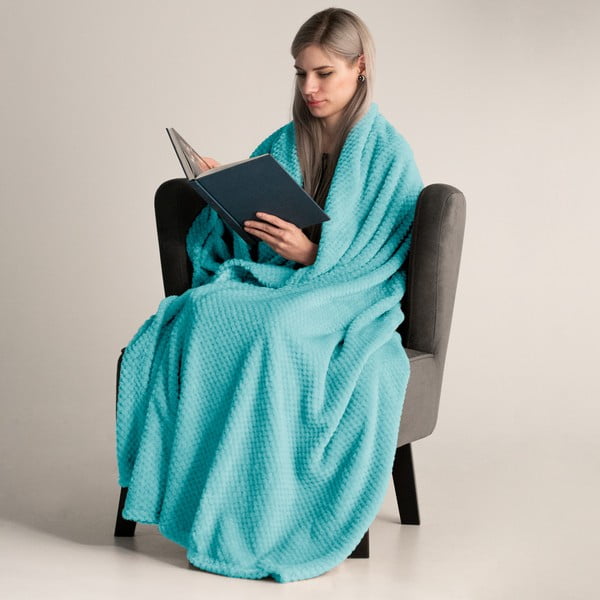 Henry türkizkék mikroszálas ágytakaró, 200 x 150 cm - DecoKing-image-1