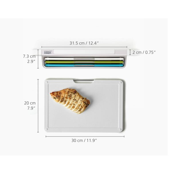 Vágódeszka készlet állvánnyal 3 db-os 23x31,5 cm Folio Slim – Joseph Joseph-image-4