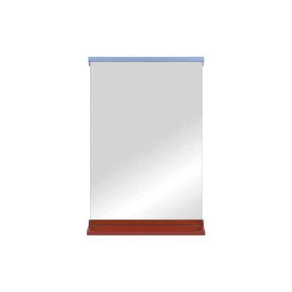 Fali tükör polccal tömörfa kerettel 50x75 cm Lun – noo.ma