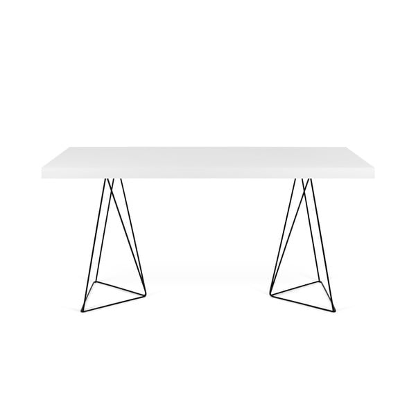 Multi fehér asztal fekete lábakkal, 180 x 77 cm - TemaHome