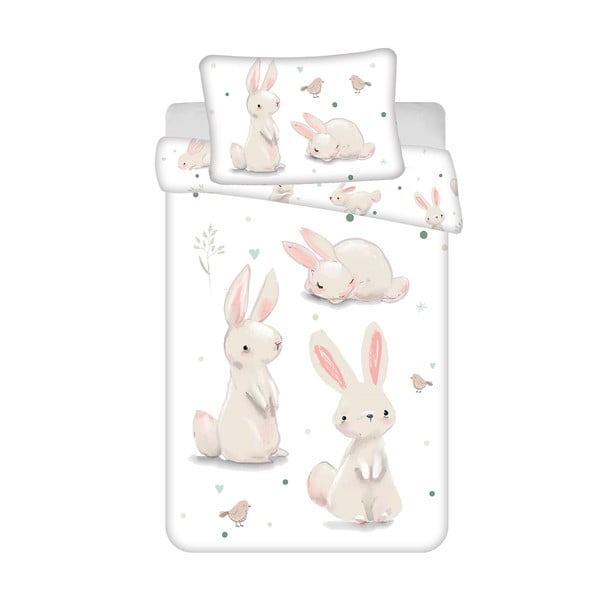 Pamut gyerek ágyneműhuzat babaágyhoz 100x135 cm Bunnies – Jerry Fabrics