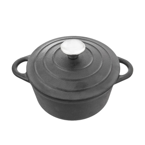 Indukciós tűzhelyhez alkalmas öntöttvas edény fedővel 4 l LITINA – Orion