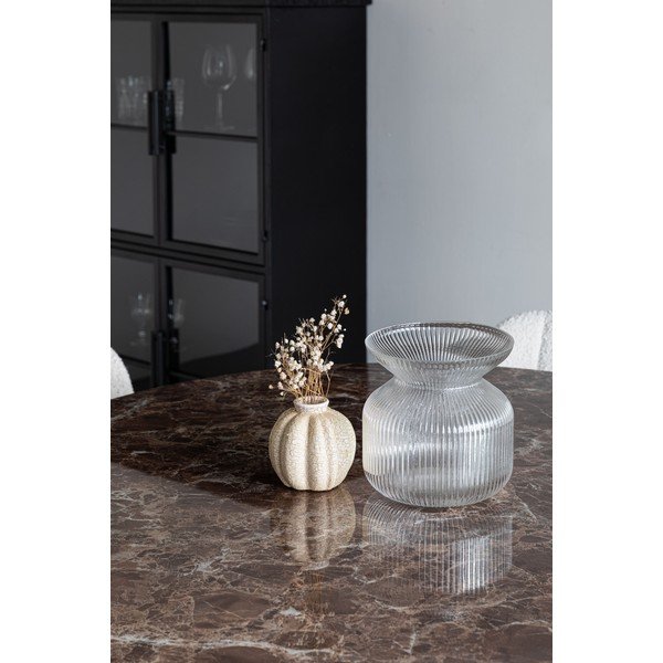 Kerek étkezőasztal márvány dekoros asztallappal ø 110 cm Maru – White Label-image-2