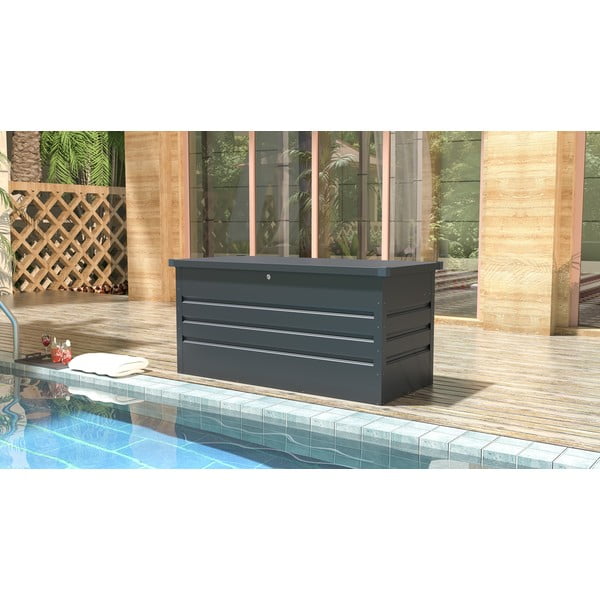 Antracitszürke kerti tárolódoboz Max A – Rojaplast-image-1