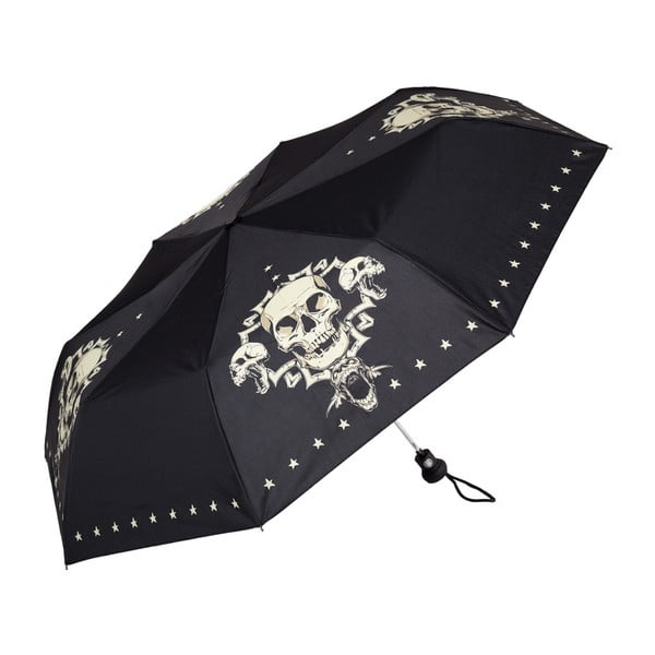 Skull fekete összecsukható esernyő - Von Lilienfeld