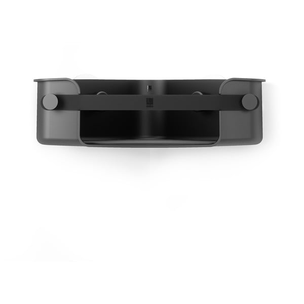 Fekete öntapadós műanyag fürdőszobai sarokpolc Flex Adhesive – Umbra-image-3