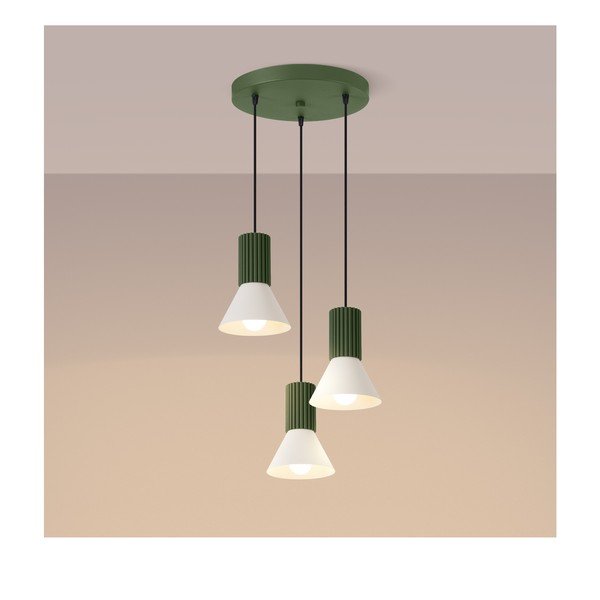 Zöld fém függőlámpa ø 30 cm Niru – Sollux-image-2