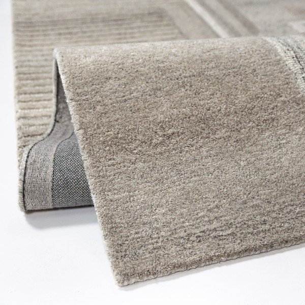 Szürkésbézs kézi szövésű gyapjú szőnyeg 140x200 cm Lira  – Flair Rugs-image-3