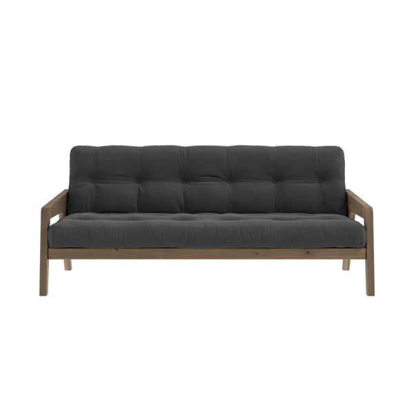 Szürke kordbársony kinyitható kanapé 204 cm Grab - Karup Design