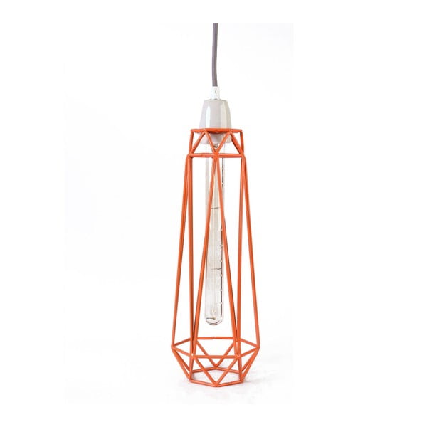 Diamond #2 lámpa narancssárga lámpaburával és szürke kábellel - Filament Style