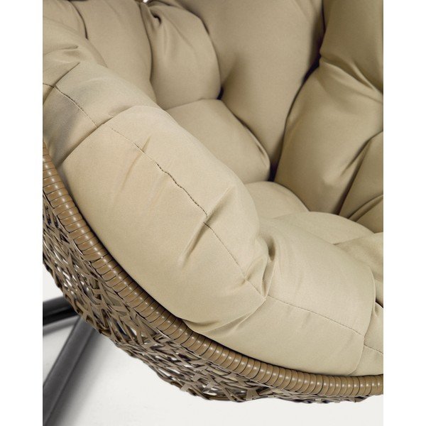 Bézs műrattan kerti függőfotel Florina – Kave Home-image-4
