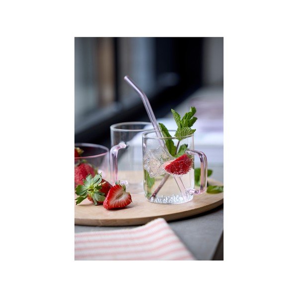 Üveg szívószál készlet tisztítókefével, 4 db-os– Lyngby Glas-image-1