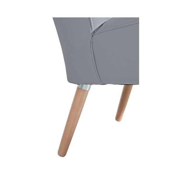 Neele Leather Gray szürke műbőr fotel - Max Winzer-image-2
