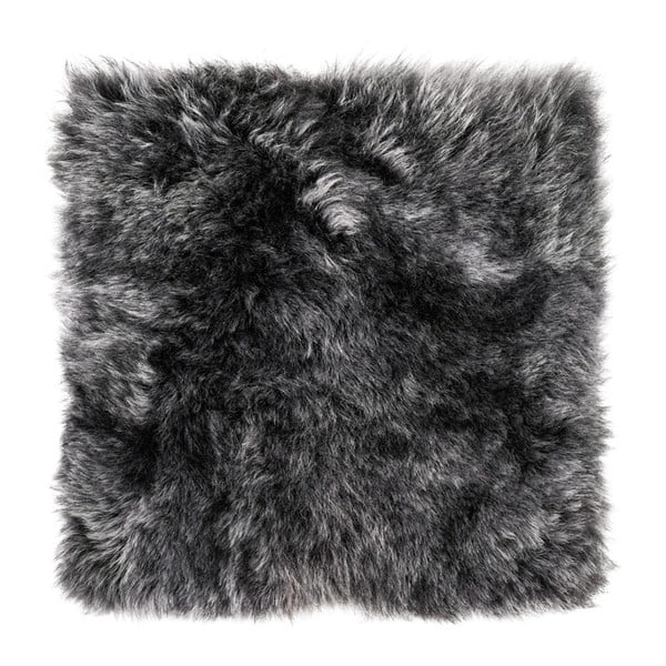 Eglé antracit hosszú szálas szőrme ülőpárna, 37 x 37 cm - Arctic Fur