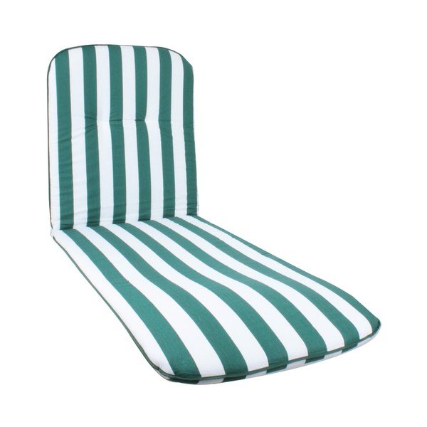 Fehér-zöld kerti székpárna napozóágyra 60x192 cm Cardiff – Sun Garden-image-1