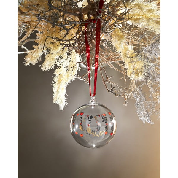 Üveg kézzel fújt karácsonyfadísz ø 6,5 cm Ann-Sofi Romme Annual Christmas Bauble – Holmegaard-image-1