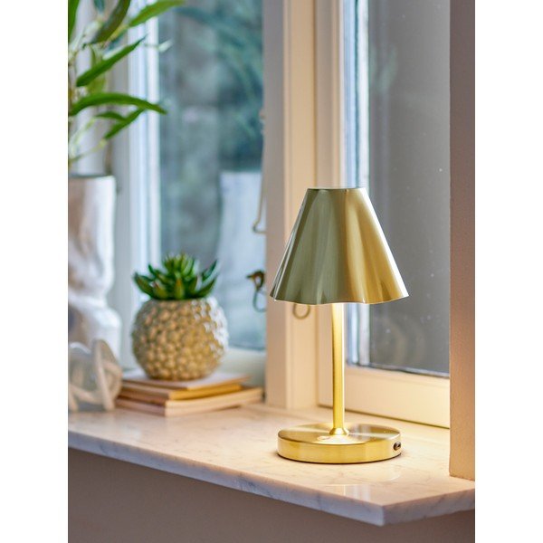 Sárgaréz színű LED asztali lámpa fém búrával (magasság 28 cm) Lianna – Bloomingville-image-2