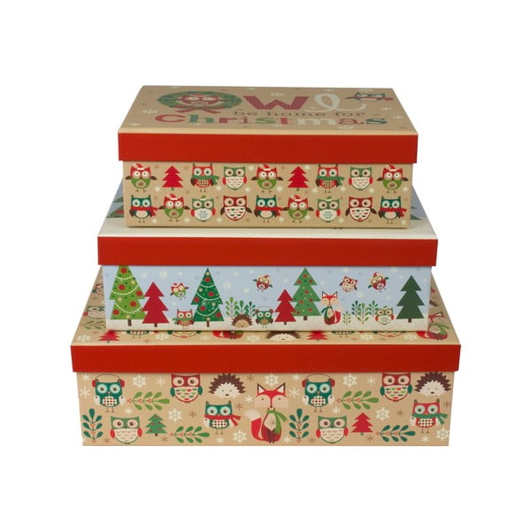 Christmas Stories 3 darabos hosszúkás doboz készlet - Tri-Coastal Design