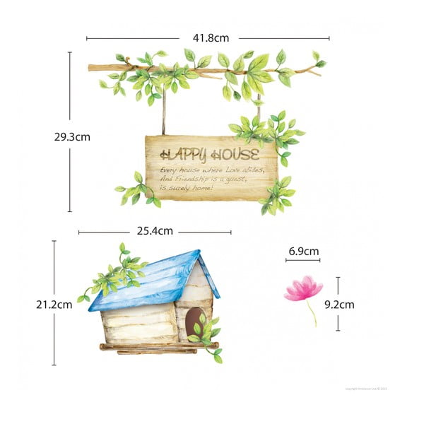 Happy House falmatrica készlet, 42 x 30 cm - Ambiance-image-4