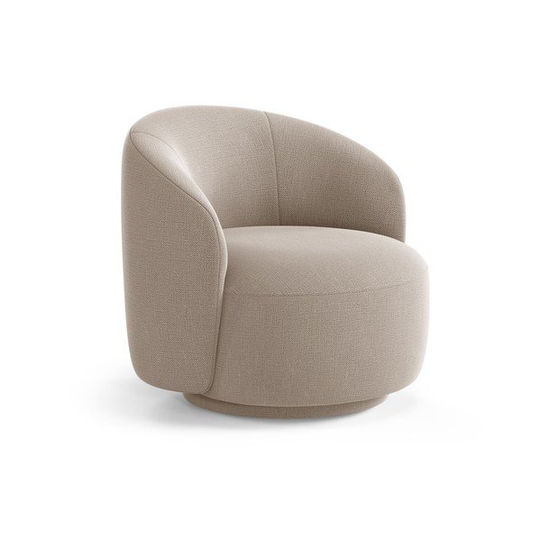 Világosbarna forgó zsenília fotel Letizia – Micadoni 