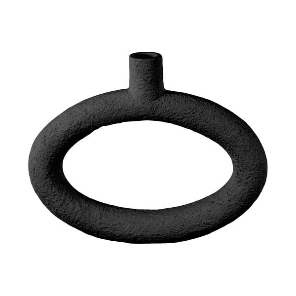 Oval fekete váza, magasság 20,5 cm - PT LIVING